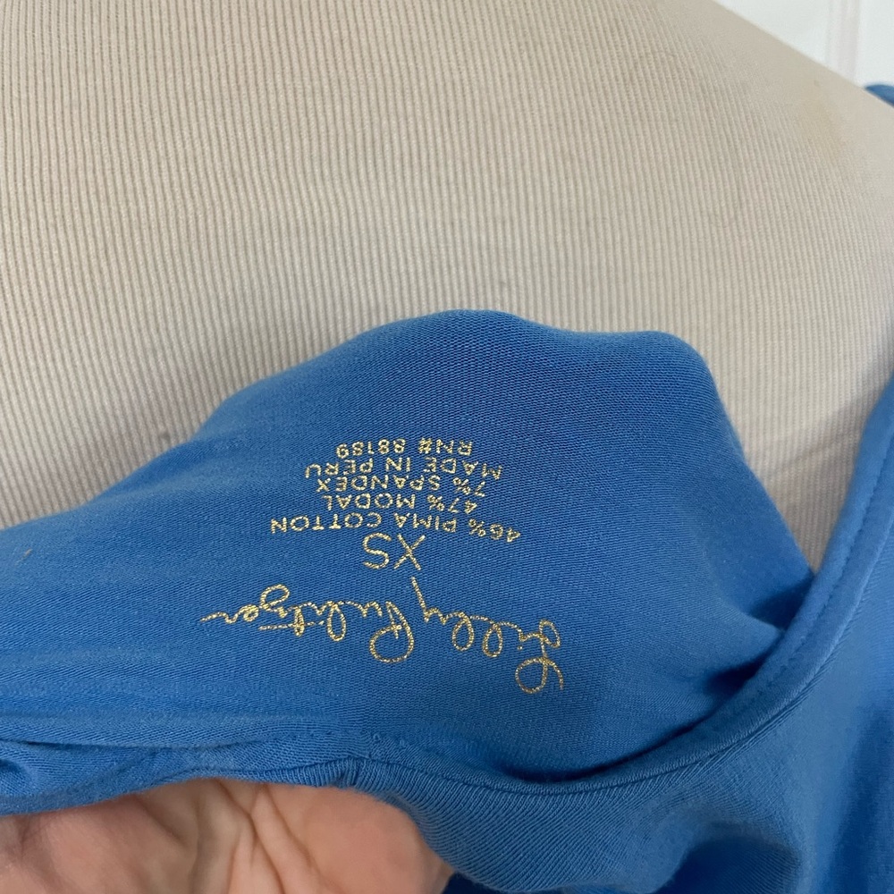 Lilly Pulitzer Alessa‎ Long Sleeved Blue Blouse Size XS - Picture 3 of 5